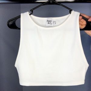 White cropped Princess Polly tank